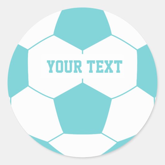 Aangepast tekst Voetbal Ronde Sticker (Voorkant)