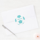 Aangepast tekst Voetbal Ronde Sticker (Envelop)