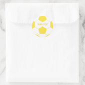Aangepast tekst Voetbal Ronde Sticker (Tas)