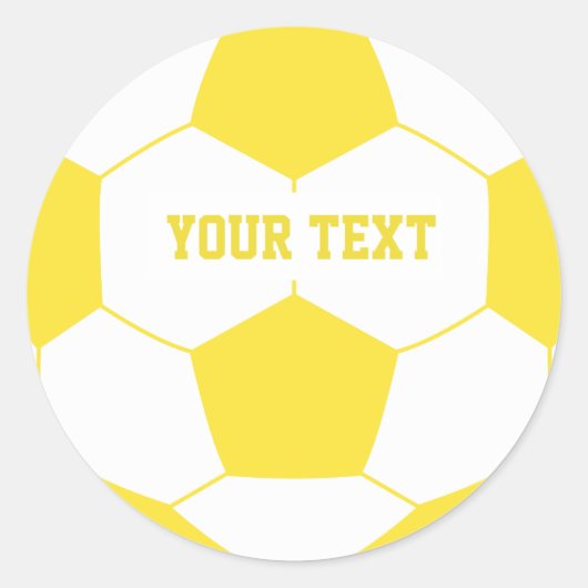 Aangepast tekst Voetbal Ronde Sticker (Voorkant)