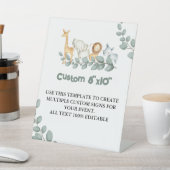 Aangepast tekstBaby shower Wilde één voetstuk Reclamebord Met Voetstuk (Insitu)