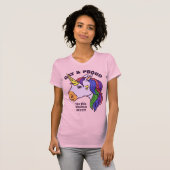 Aangepast tekstgade Unicorn T-Shirt (Voorkant volledig)