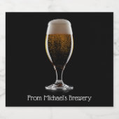Aangepast tekstglas voor bier etiket (Enkel label)