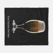 Aangepast tekstglas voor bier fleece deken (Voorkant (Horizontaal))