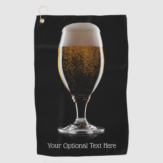 Aangepast tekstglas voor bier golfhanddoek (Voorkant)