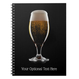 Aangepast tekstglas voor bier notitieboek