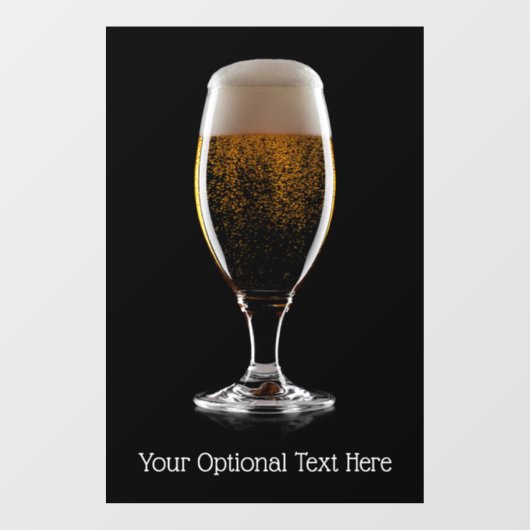 Aangepast tekstglas voor bier raamsticker (Vel)