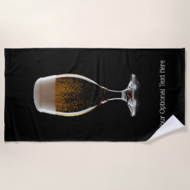 Aangepast tekstglas voor bier strandlaken