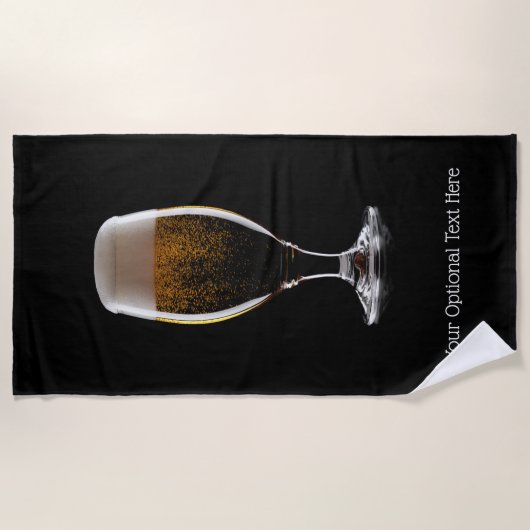 Aangepast tekstglas voor bier strandlaken (Voorkant)