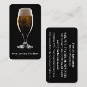 Aangepast tekstglas voor bier visitekaartje (Voorkant / Achterkant)