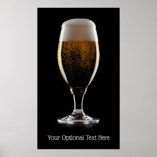 Aangepast tekstglas voor Poster bier