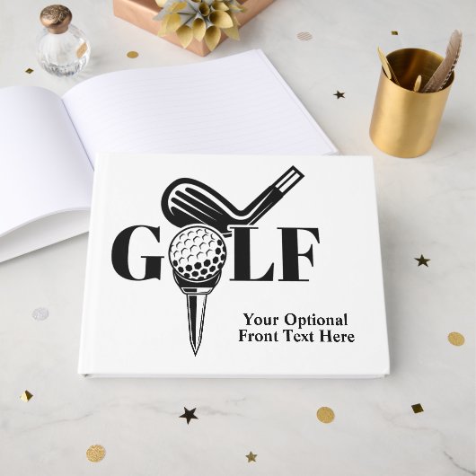Aangepast tekstGolf Gastenboek (Voorkant open)