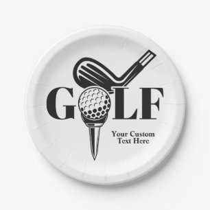 Aangepast tekstGolf Papieren Bordje