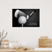 Aangepast tekstGolf Poster (Keuken)