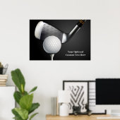 Aangepast tekstGolf Poster (Thuiskantoor)