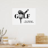 Aangepast tekstGolf Poster (Keuken)