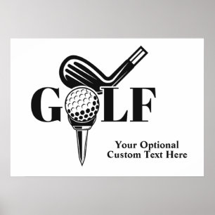 Aangepast tekstGolf Poster