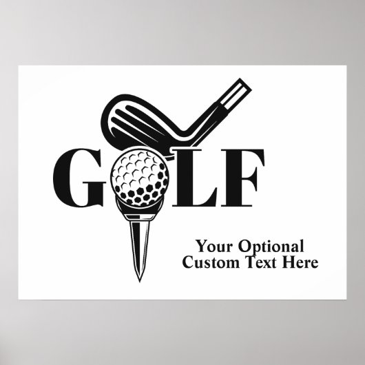 Aangepast tekstGolf Poster (Voorkant)