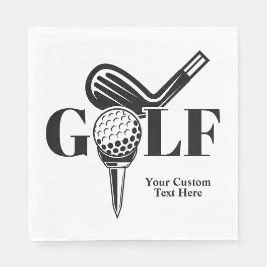 Aangepast tekstGolf Servet (Voorkant)