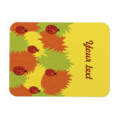 aangepast tekstherfst leest en ladybugs-patroon magneet (Horizontaal)