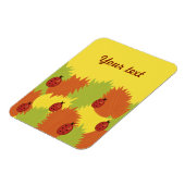 aangepast tekstherfst leest en ladybugs-patroon magneet (Linkerzijde)