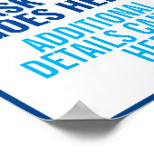 Aangepast tekstmasker Regels waarschuwen zakelijk  Poster (Hoek)