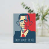 Aangepast tekstontwerp Obama Briefkaart (Staand voorkant)