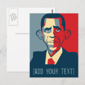 Aangepast tekstontwerp Obama Briefkaart (Voorkant / Achterkant)