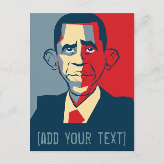 Aangepast tekstontwerp Obama Briefkaart (Voorkant)