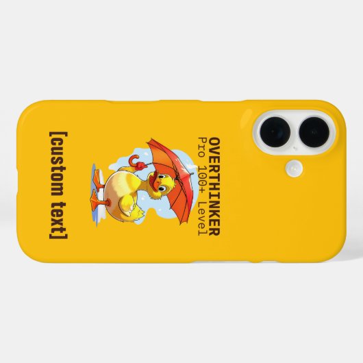 Aangepast tekstoverdenkerontwerp Case-Mate iPhone case (Achterkant (horizontaal))