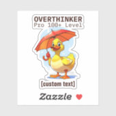 Aangepast tekstoverdenkerontwerp sticker (Vel)