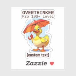 Aangepast tekstoverdenkerontwerp sticker