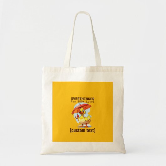 Aangepast tekstoverdenkerontwerp tote bag (Voorkant)