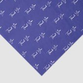 Aangepast tekstpatroon Bedankt Blauw Tissuepapier (Detail)