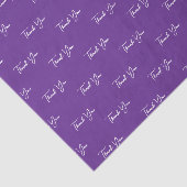 Aangepast tekstpatroon Dank u Paarse Tissuepapier (Detail)