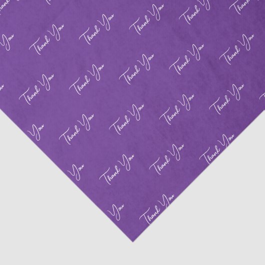 Aangepast tekstpatroon Dank u Paarse Tissuepapier (Detail)
