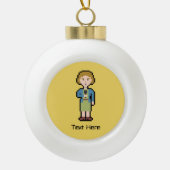Aangepast tekstrapport Vrouw Keramische Bal Ornament (Voorkant)