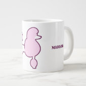 Aangepast tekstroze gereedschap grote koffiekop (Voorkant rechts)