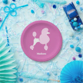 Aangepast tekstroze gereedschap papieren bordje (Feest)