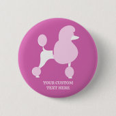 Aangepast tekstroze gereedschap ronde button 5,7 cm (Voorkant)