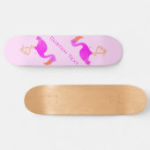Aangepast tekstskateboard - Roze lamingos Persoonlijk Skateboard (Horizontaal)
