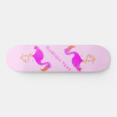Aangepast tekstskateboard - Roze lamingos Persoonlijk Skateboard (Horizontaal)