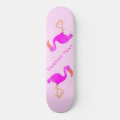 Aangepast tekstskateboard - Roze lamingos Persoonlijk Skateboard (Voorkant)