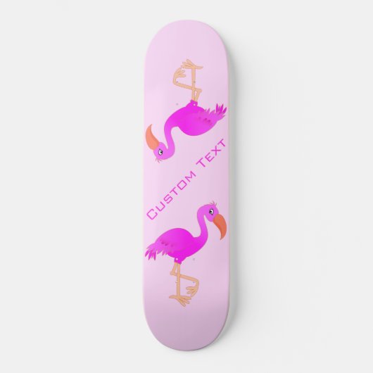 Aangepast tekstskateboard - Roze lamingos Persoonlijk Skateboard (Voorkant)