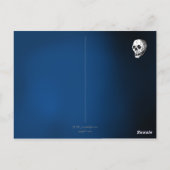  aangepast tekstskelet op Tomb Halloween Briefkaart (Achterkant)