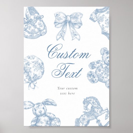 Aangepast teksttabelteken van Toile de Jouy Poster (Voorkant)