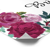 Aangepast tekstteken | ROZEN WATERVERF Poster (Hoek)