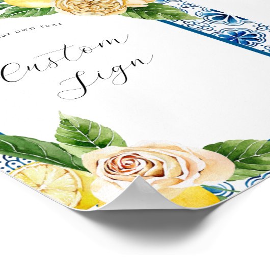 Aangepast tekstteken voor Lemon Poster (Hoek)