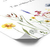 Aangepast tekstteken voor Wilde bloem Poster (Hoek)