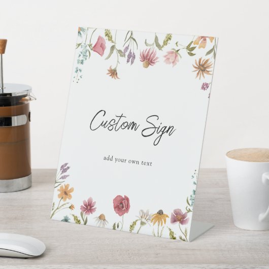 Aangepast tekstteken voor Wilde bloem Reclamebord Met Voetstuk (Insitu)